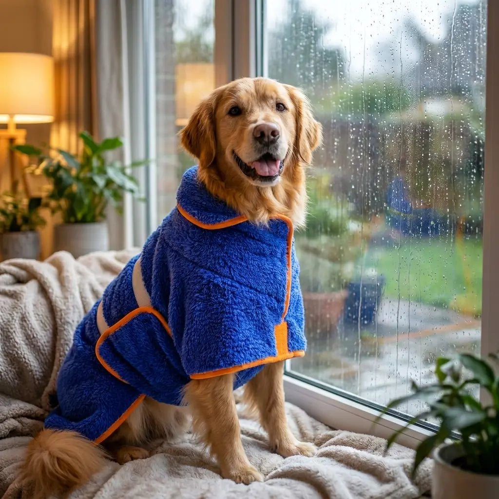 Sabypaws Quick-Dry Microfiber Dog Bathrobe
